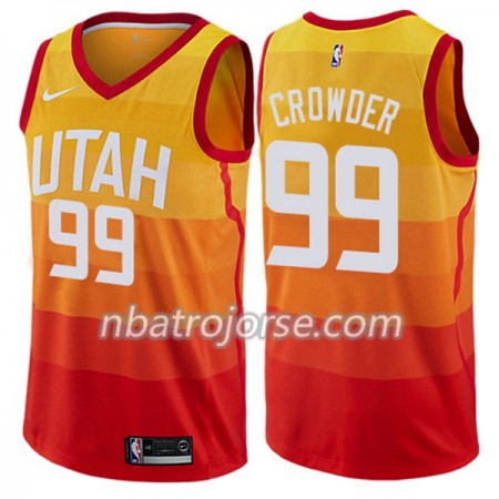 Män Utah Jazz Tröja Jae Crowder 99 Nike City Edition Swingman